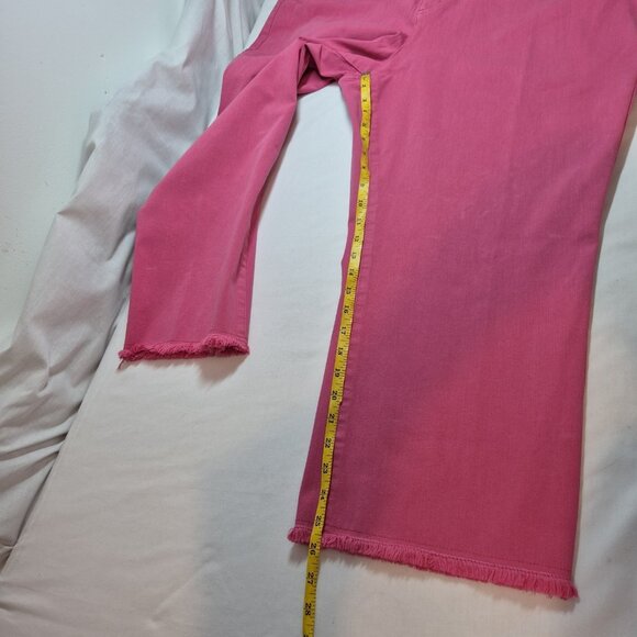 John Mark Women's Jeans Pants 22W Stretch Frayed Raw Fringe Ankle Fuchsia (11) - Picture 13 of 16